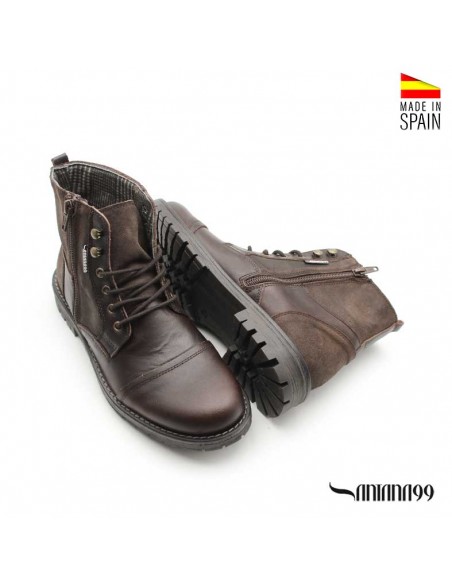 botas piel hombre cremallera
