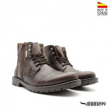 botas hombre piel marron