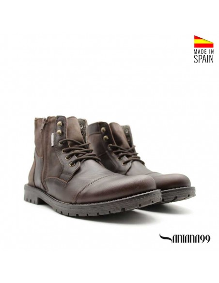 botas hombre piel marron