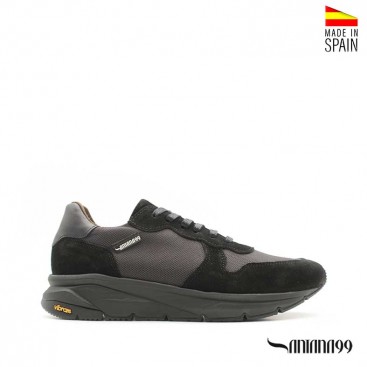 zapatillas negras hombre casual​