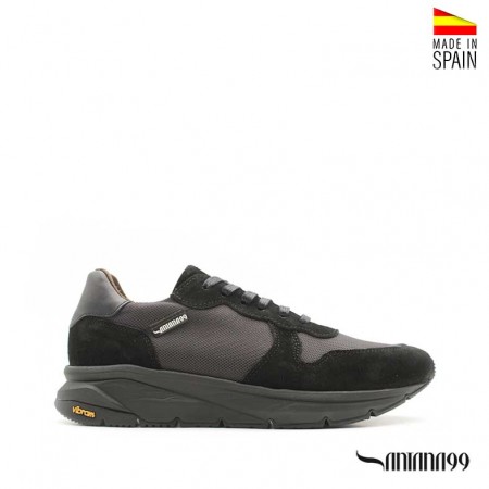 zapatillas negras hombre casual​