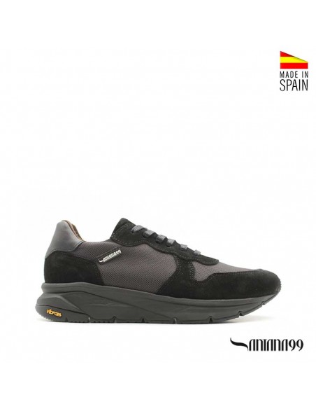 zapatillas negras hombre casual​