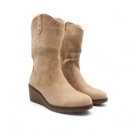 botas cuña media mujer
