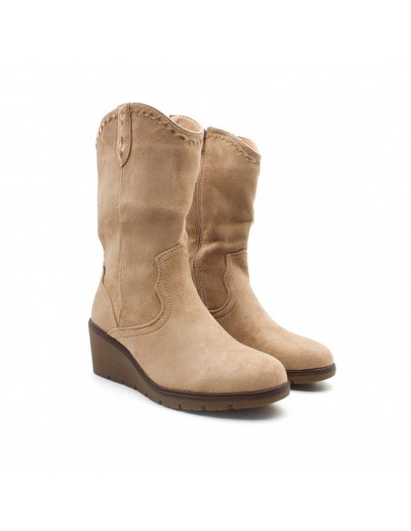 botas cuña media mujer