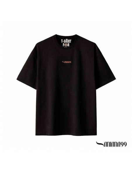 Camiseta Negra Con Diseño Atrás