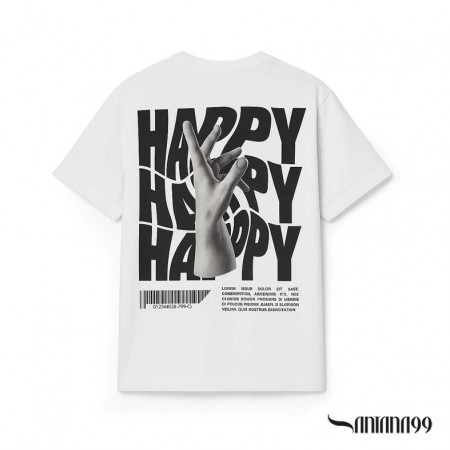 Camiseta Gráfica Hombre Blanca