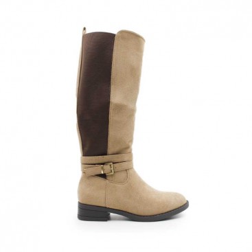 botas con elástico y cremallera