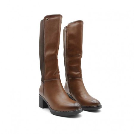 botas altas marrones elásticas