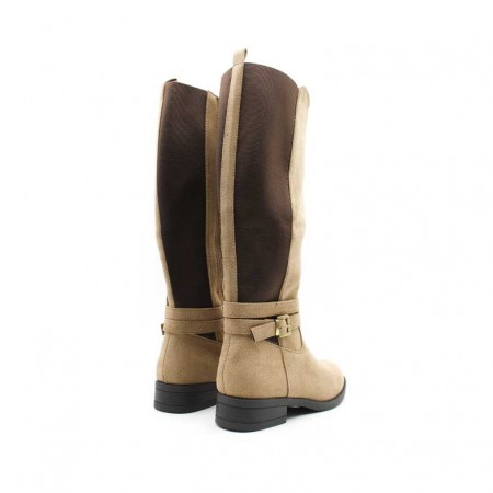 botas beige cómodas