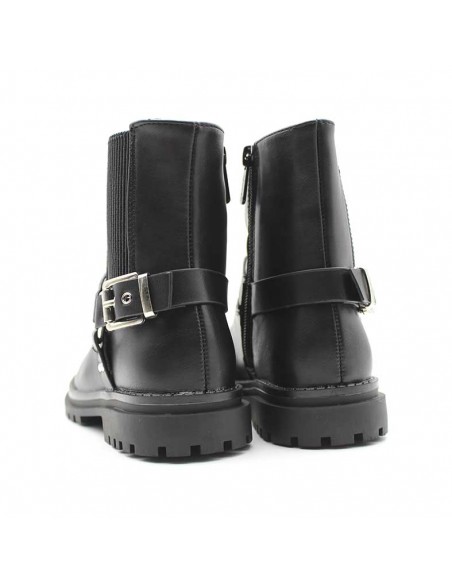 Botas negras moteras niña