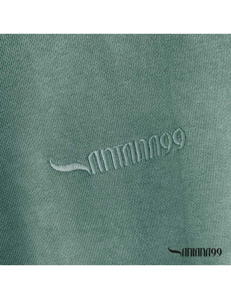 Sudadera básica verde hombre