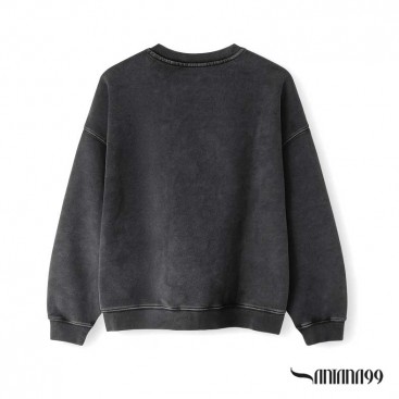 Sudadera negra efecto lavado