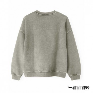 Sudadera gris cuello redondo