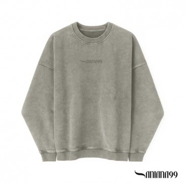 Sudadera gris efecto lavado