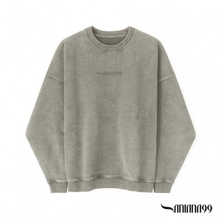 Sudadera gris efecto lavado