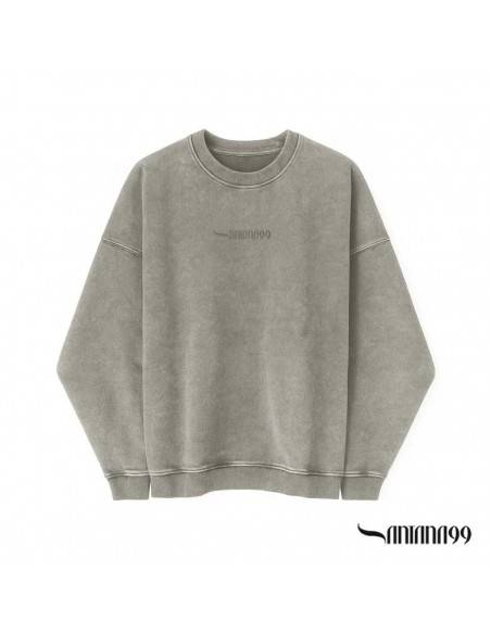 Sudadera gris efecto lavado