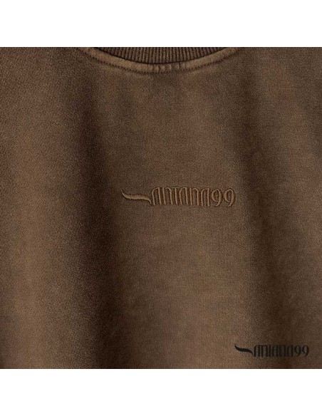 Sudadera marrón casual hombre