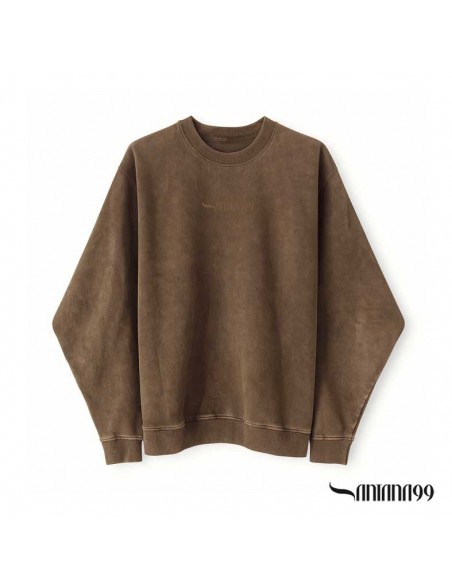 Sudadera marrón efecto lavado