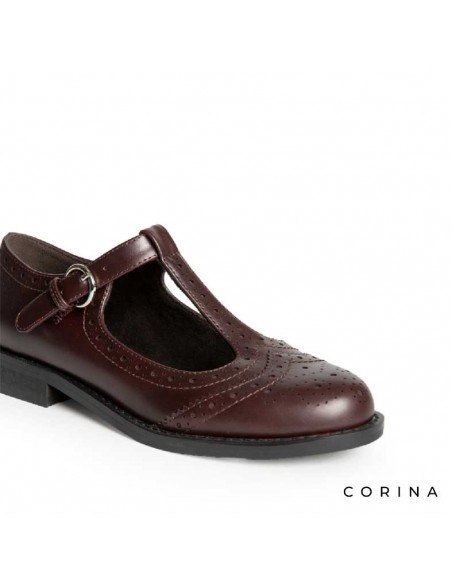 zapatos burdeos mujer