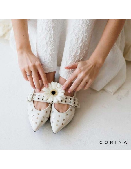 bailarina tachas blanca