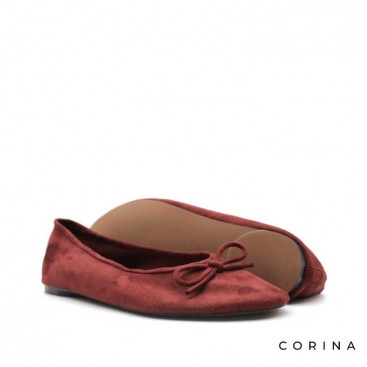 Bailarinas antelina burdeos