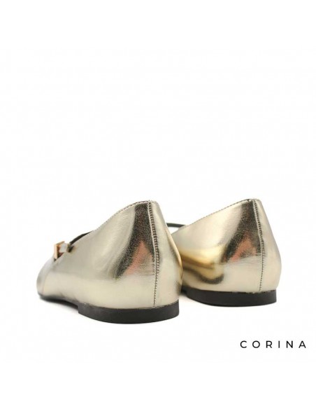 zapatos cómodos dorados