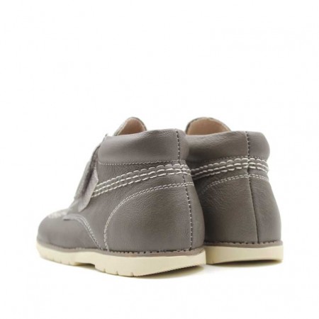 botines grises piel ninos