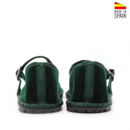 Merceditas en color verde botella