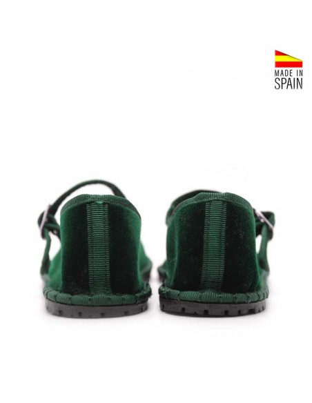 Merceditas en color verde botella