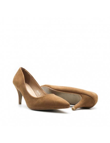 Zapato tacón camel