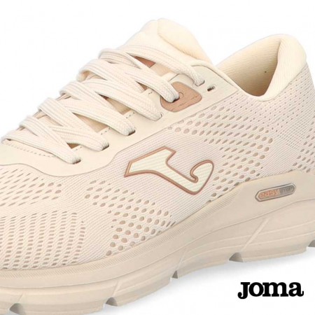 Zapatilla Joma Degass Lady 2525 beige – vista superior y detalle del upper