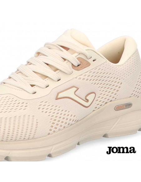Zapatilla Joma Degass Lady 2525 beige – vista superior y detalle del upper