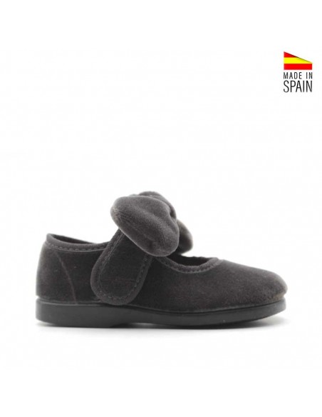zapato niña gris Condiz vista lateral