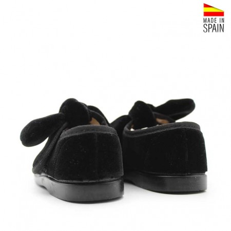 mercedita terciopelo negra con lazo para niña