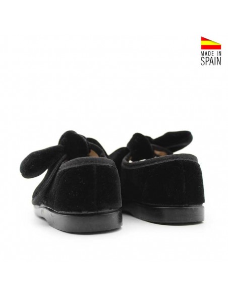 mercedita terciopelo negra con lazo para niña