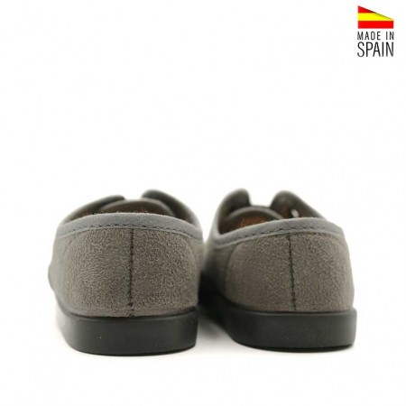 blucher textil gris detalle puntera
