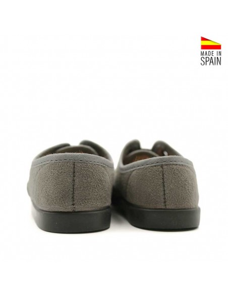 blucher textil gris detalle puntera