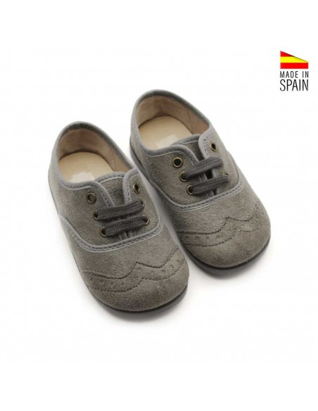 blucher gris con cordones para niño