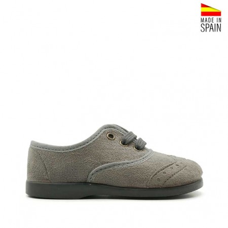 blucher niño gris de textil suave