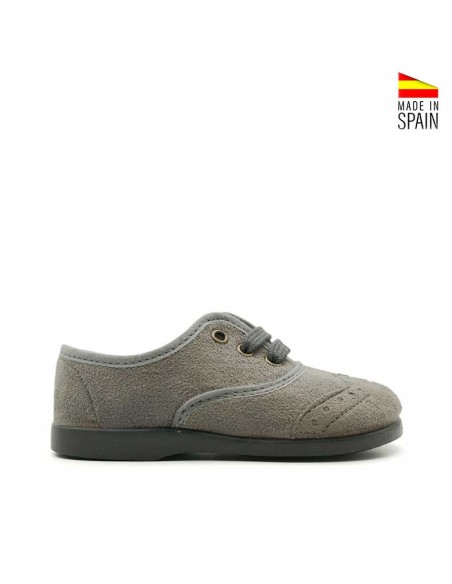blucher niño gris de textil suave