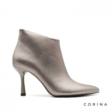 Botines plomo tacón fino