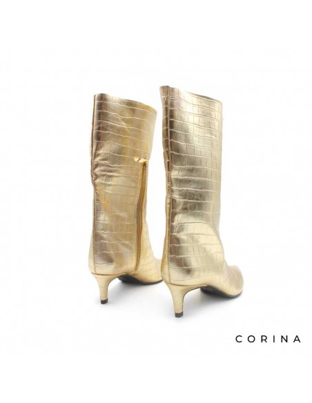 Bota mujer dorada Corina