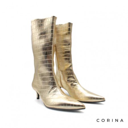 botas doradas mujer​