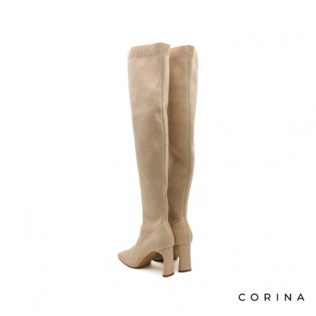 Bota elástica calcetín beige Corina M2833