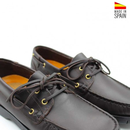 Náutico marrón piel Made in Spain