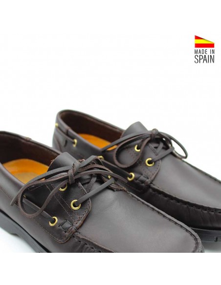 Náutico marrón piel Made in Spain