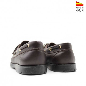 Zapato náutico piel marrón