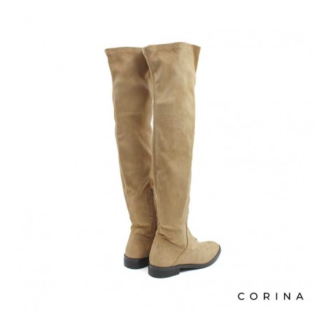 botas planas por encima de la rodilla​