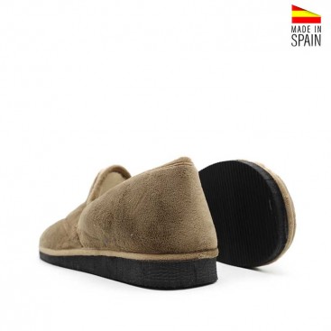Zapatillas de casa pelo hombre con suela negra antideslizante