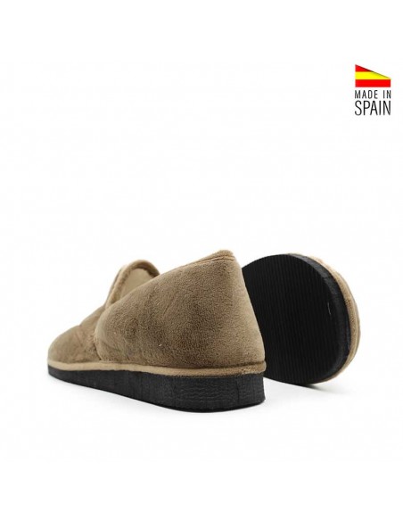 Zapatillas de casa pelo hombre con suela negra antideslizante